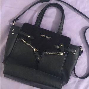 Black Nine West cross-body bag